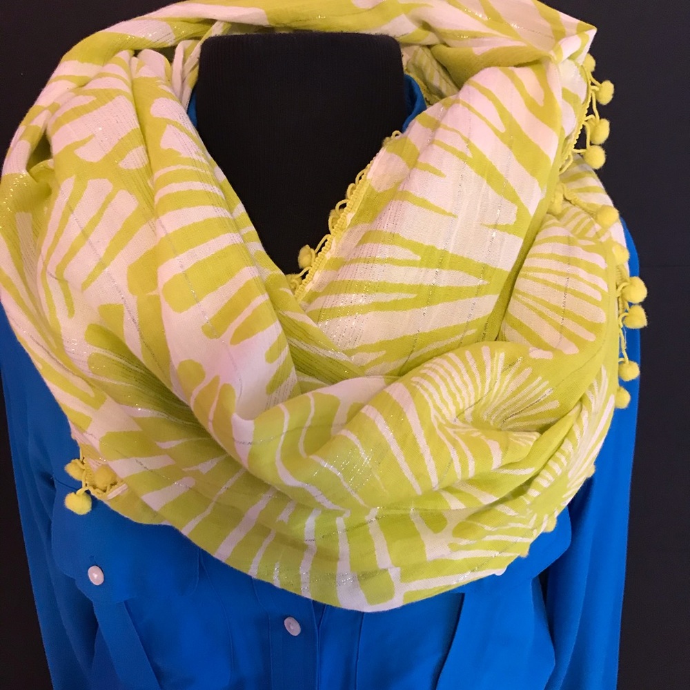 LOFT NWT lime green Infinity scarf